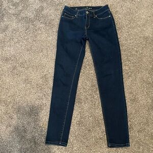 WHITE HOUSE BLACK MARKET Jegging Dark Blue Jeans Skinny Fit Stretch